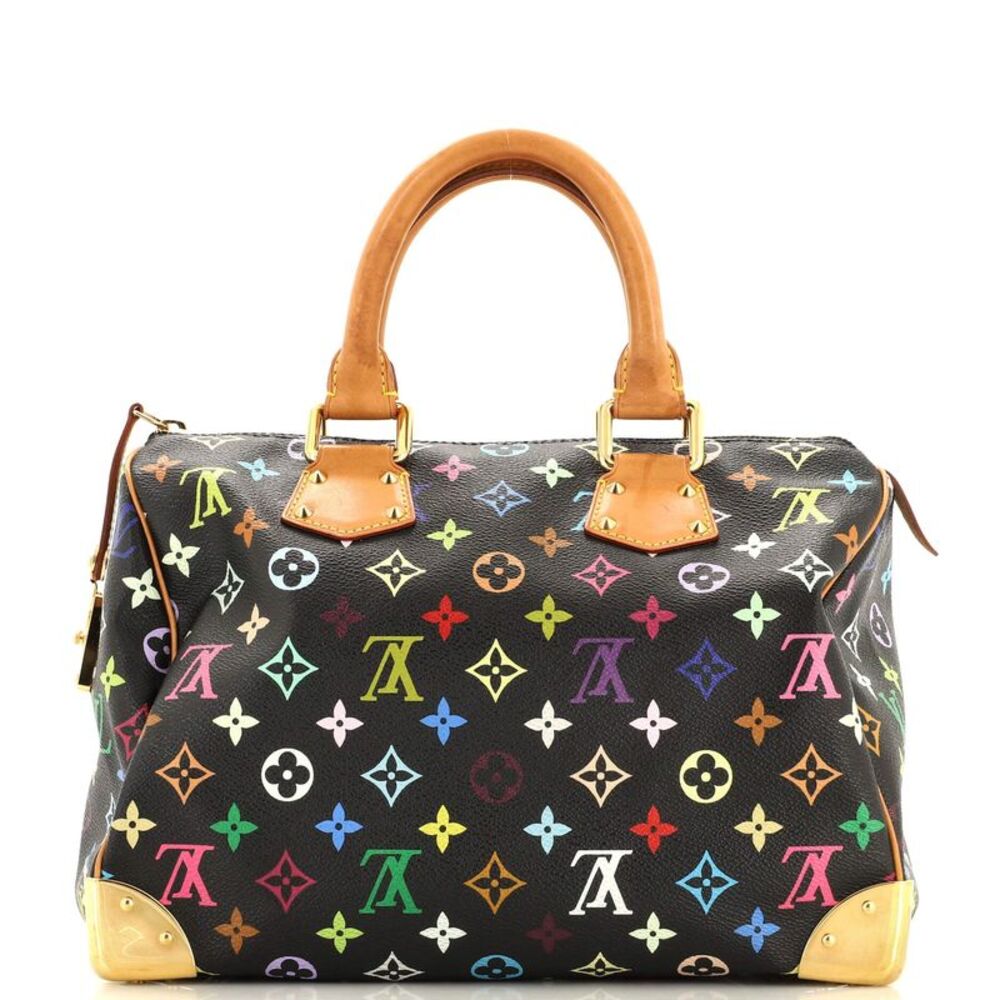 Louis Vuitton Speedy Handbag Monogram Multicolor 30 Black, Multicolor - Picture 4 of 10